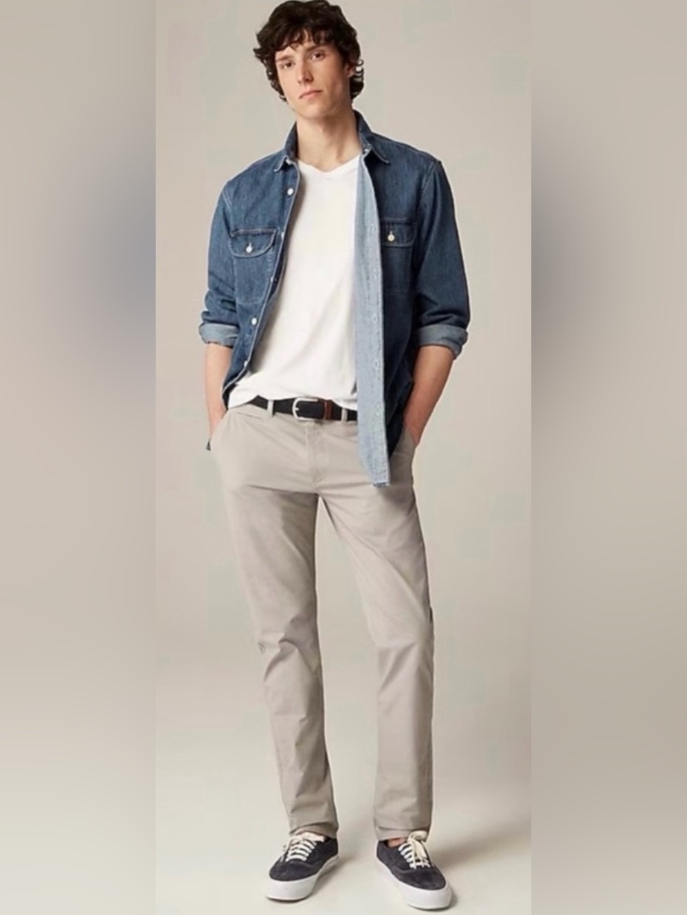 J.Crew 484 Slim-fit tech pant in moon grey
